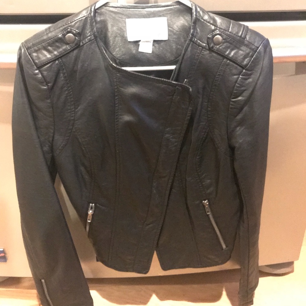 Trendy Bar 3 pho leather hi low  jacket